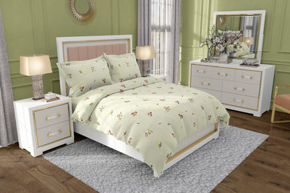 PIVI LIVING 200 TC CREAM FLORAL ( Queen )