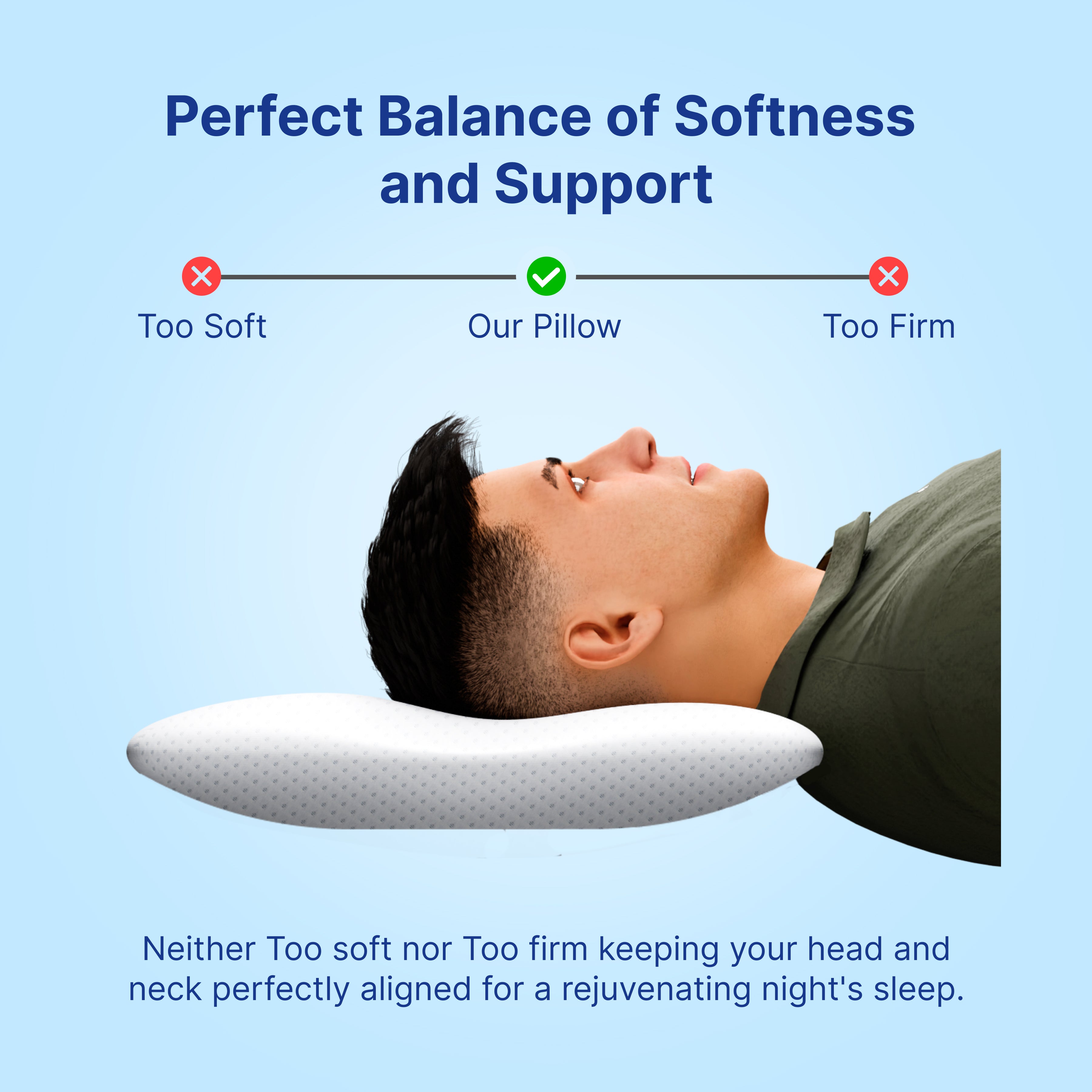 PIVI Cool Memory Foam Pillow piviliving