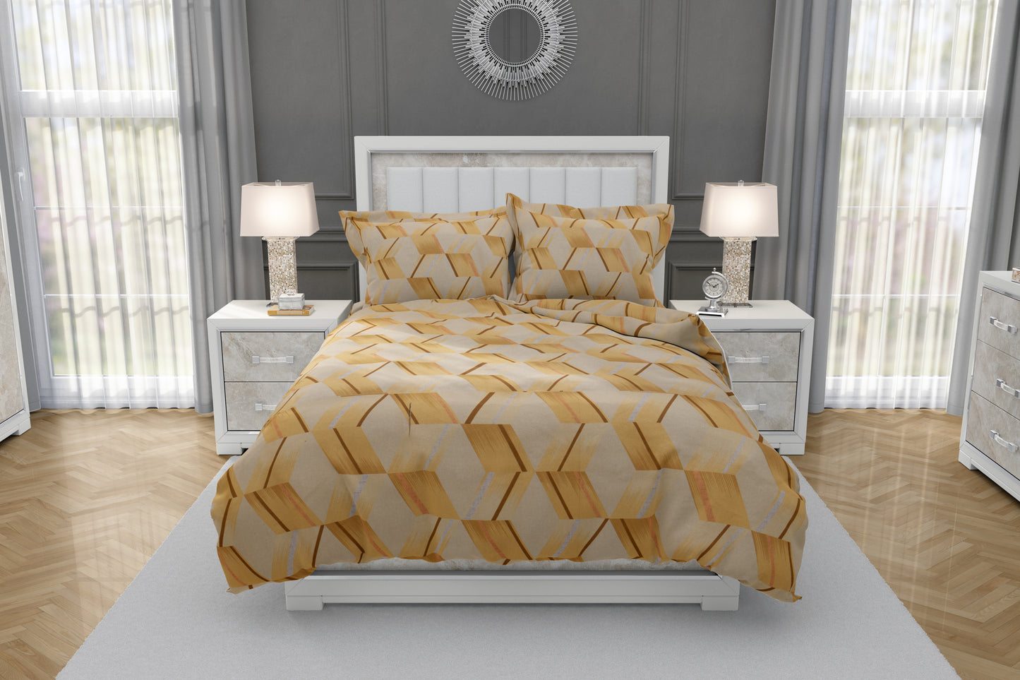 PIVI LIVING 180 TC GEOMETRICAL YELLOW ( Queen )